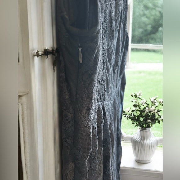 NWT FREE PEOPLE Reign Over Me Dress Black Lace Mesh 4 - Picture 6 of 15